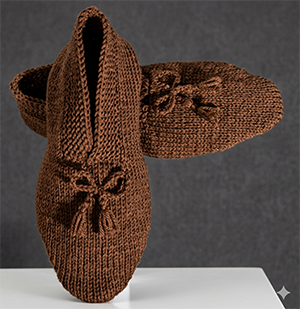 Men's Knitted Slippers Pattern