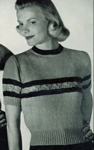 Cable Stripe Blouse Pattern No. 5326
