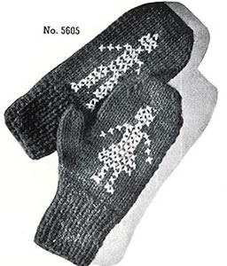Classic Mittens Pattern #5605