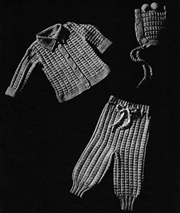 Baby's Three-Piece Knitted Legging Set Pattern #6006