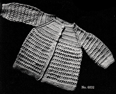Baby's Knitted Jacket Pattern #6032