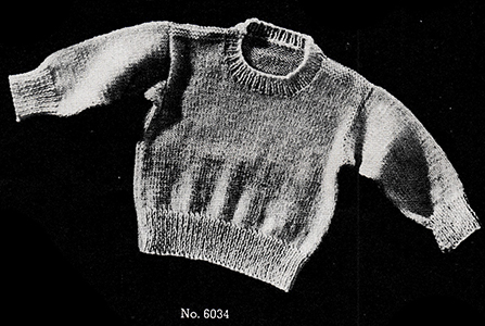 Baby's Knitted Slipover Pattern #6034