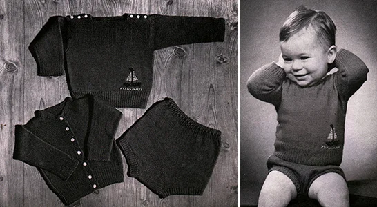 Sunny Slip-Over, Cardigan and Panties Pattern #806