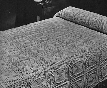 Knitted Bedspread Pattern #4-73
