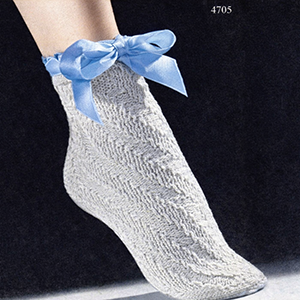 Knitted Spiral Bed Socks