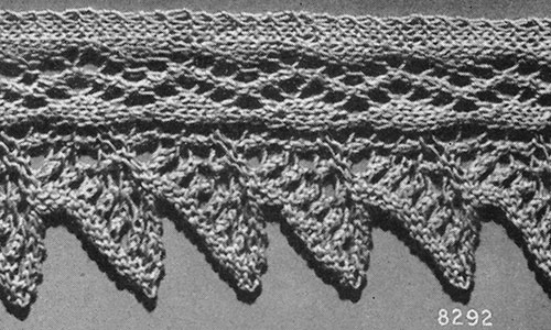 Knitted Lace Edging #8292 Pattern