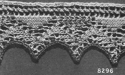 Knitted Lace Edging Pattern #8296
