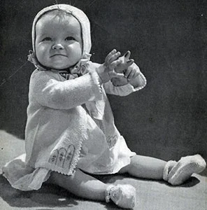 Cap, Sacque and Shoes Set Pattern #5062