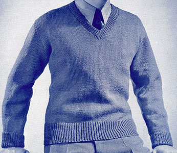 Free Knitting Pattern for V Neck Pullover - Long-sleeved sweater is rated  easy by th…