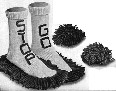 Stop and Go Shoe Socks and Hair Dos Pattern #2555