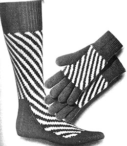 Striped Socks and Gloves Set Pattern #372