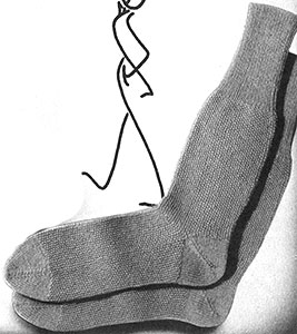 Moss Stitch Socks Pattern #378