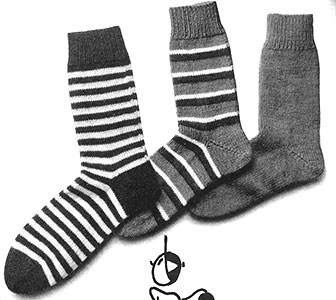 Three Short Socks Set Pattern #5124