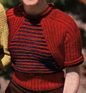 Ridge Knitted Blouse Pattern #124