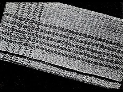 Plaid Knitted Envelope Pattern #2057