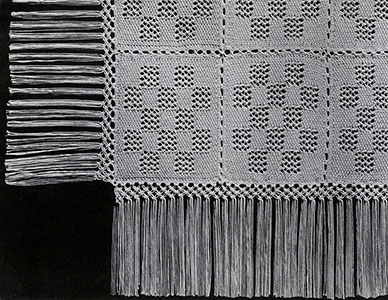 Checkerboard Knitted Bedspread Pattern #517