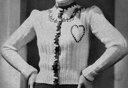 Feather-in-Your-Cap Cardigan Pattern #1058