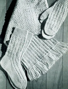 Matched Set Knitted Scarf Pattern