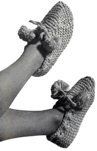 Knitted Garter Stitch Slippers Pattern