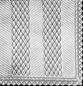 Leaf and Diagonal Bedspread Pattern