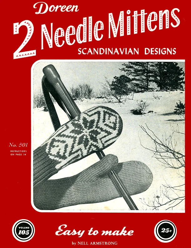 Two Needle Mittens Scandinavian Designs | Volume 105 | Doreen Knitting Books