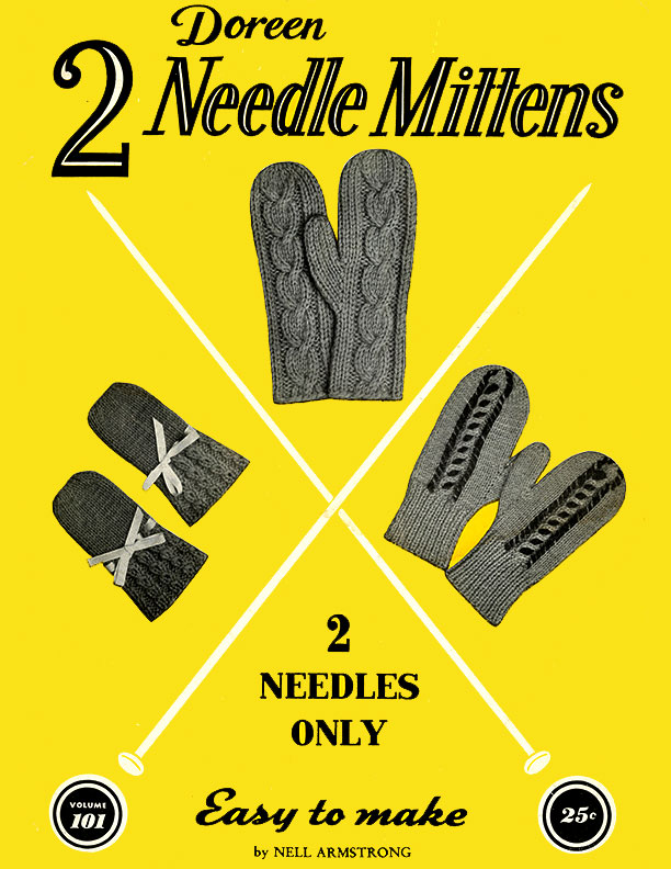 Two Needle Mittens | Volume 101 | Doreen Knitting Books