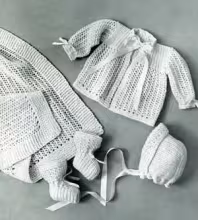 Knitted Layette Set Pattern #728-6