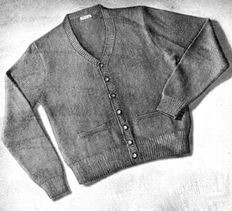 Mens Cardigan with Pockets Knitting Pattern PDF Mans 35, 37, 39 and 41 inch  chest, Vintage Knitting Patterns for Men