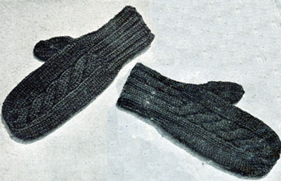 mens mittens knitting pattern