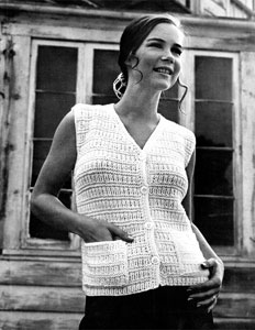 Sleeveless Cardigan Style No 7509 Knitting Patterns