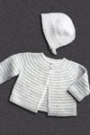two color baby jacket and bonnet pattern
