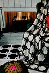 black and white afghan and rug patterns