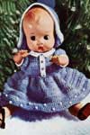 Christmas Doll with Blue Dress pattern