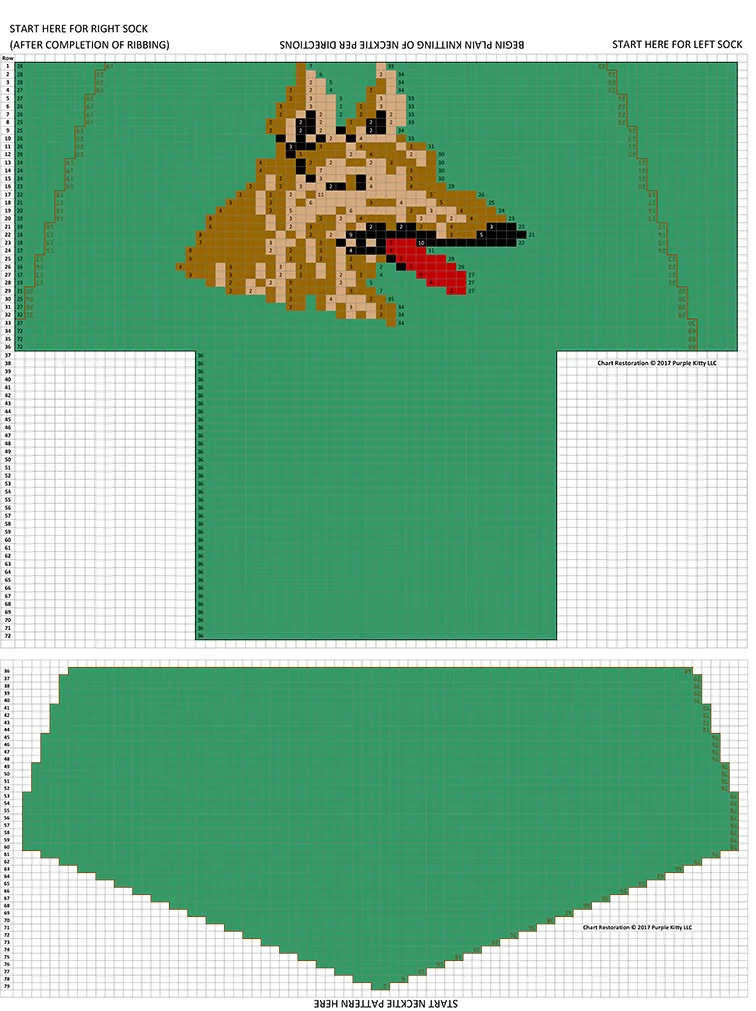 German Shepherd Socks and Necktie Pattern #7288