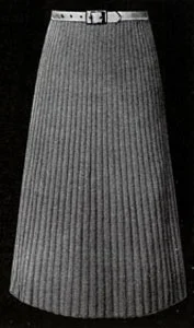 Narrow Ribbed Skirt Pattern