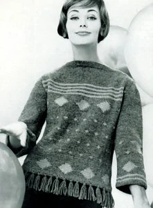 Fringed Slipover Pattern #736-11