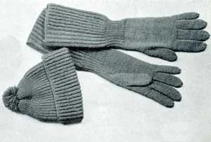 Child's Cap and Glove Set Pattern | No. 9313