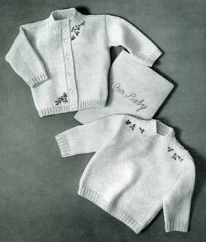 Knitted Classic Cardigan and Slipon Pattern #728-2