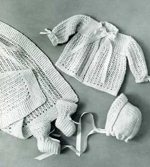 Knitted Layette Set Pattern #728-6