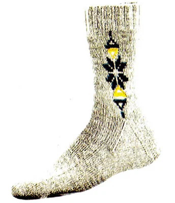 8-Point Star Clock Socks Pattern #7220
