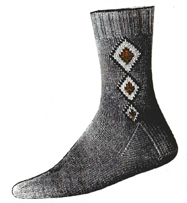 Diamond Chain Clock Socks Pattern #7266