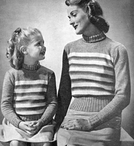 Mother and Daughter Sweaters Pattern #187