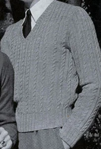 Cable Stitch  Pullover Pattern