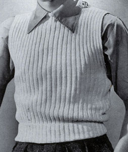 Boy's Sleeveless Sweater Pattern | Size: 16 (8, 10, 12, 14) | Knitting ...
