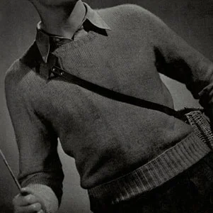Fingering Yarn Crew Neck Sweater Pattern #4026