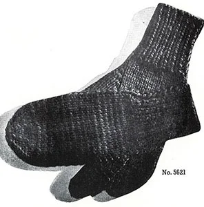 Mens Mittens Pattern #5621