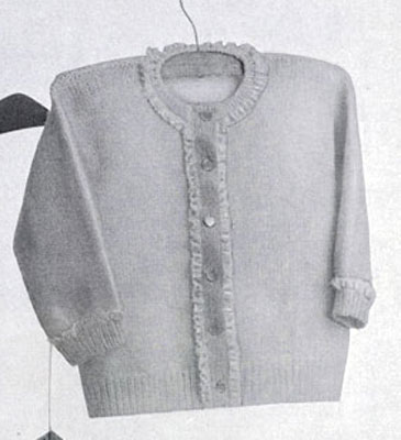 Lace Trimmed Cardigan Pattern | Knitting Patterns