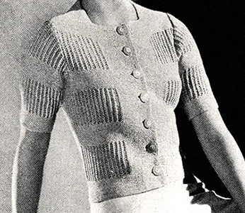 Window Panes Cardigan Pattern #1137