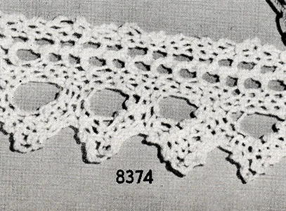 Knitted Edging Pattern #8374
