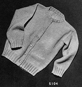 Brooks Type Cardigan Pattern #5104 | Knitting Patterns